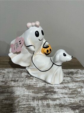 New Viral Goblin & Ghoul Ghost with Pink Bow Walking Ghost Dog